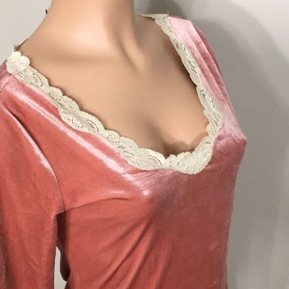 Soft Surroundings Vintage Velvet stretch top. 2-4 - Picture 4 of 8